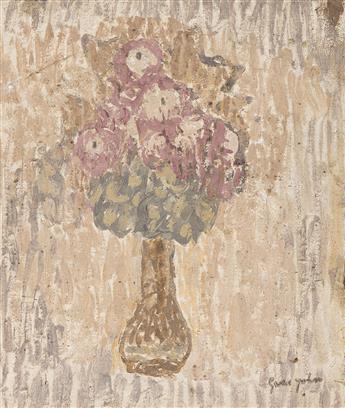 GWEN JOHN (1876 - 1939, BRITISH) A Vase of Mauve Colored Flowers.                                                                                